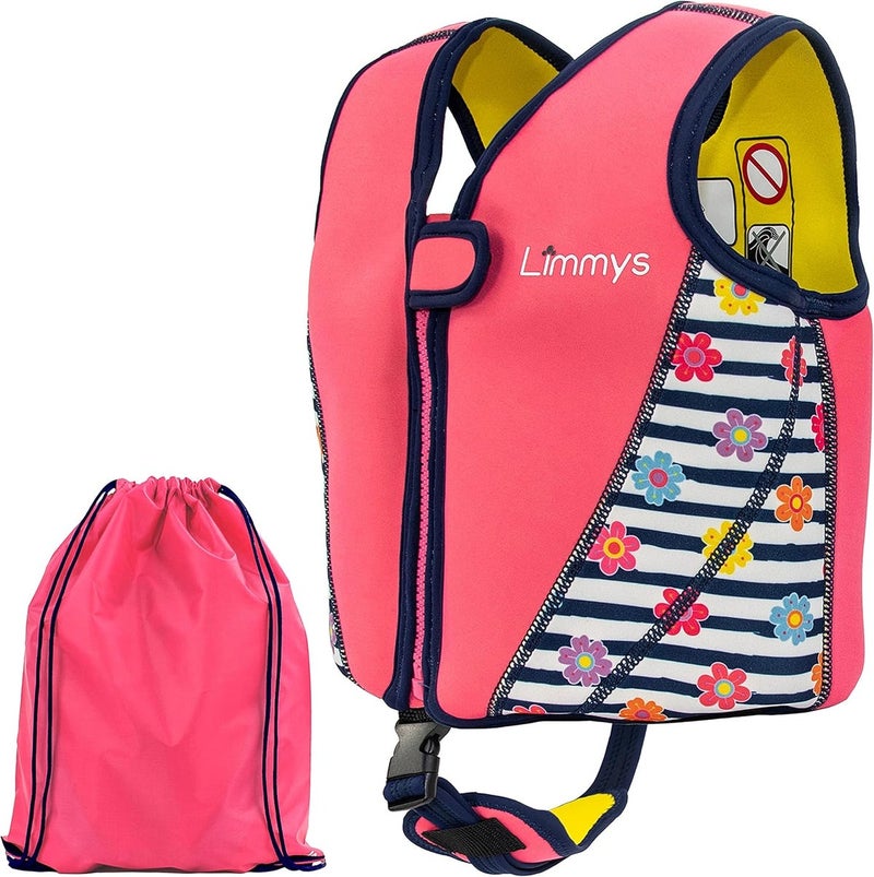 Limmys Premium Kids Swim Vest - Toddler Swim Jacket and Buoyancy Swimming Aid - Modern Design Swimming Vest for Boys, Girls and Babies - Drawstring Bag Included - Image 1