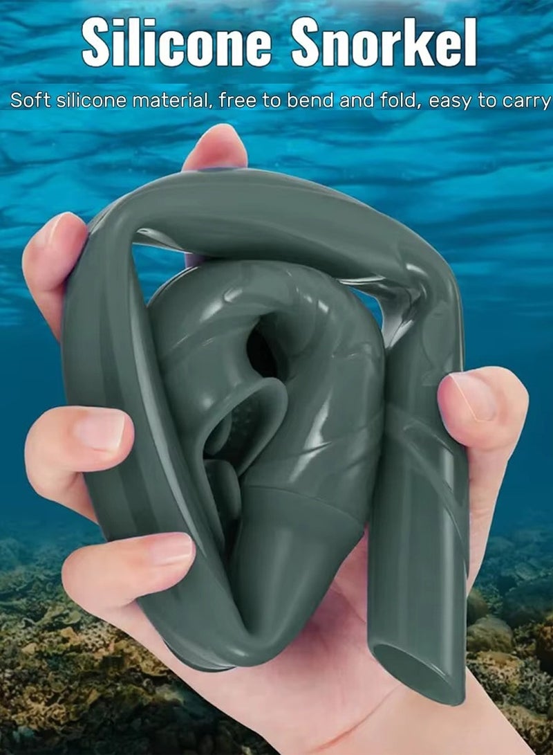 سوبر وينر معدات الغوص - قطعة فم من السيليكون غير سامة وأنبوب تنفس للغطس والغوص - أنبوب غوص سهل التنفس - مناسب للرجال والنساء - Image 3