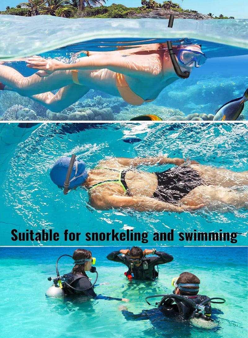 سوبر وينر معدات الغوص - قطعة فم من السيليكون غير سامة وأنبوب تنفس للغطس والغوص - أنبوب غوص سهل التنفس - مناسب للرجال والنساء - Image 2