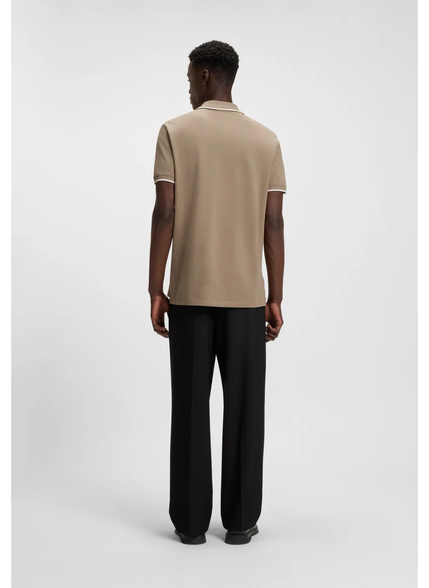 هوجو Stretch-cotton slim-fit polo shirt with printed logo