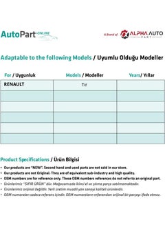 Alpha Auto Part Windshield Jack Plastic for Renault Truck - No:3  - Image 2