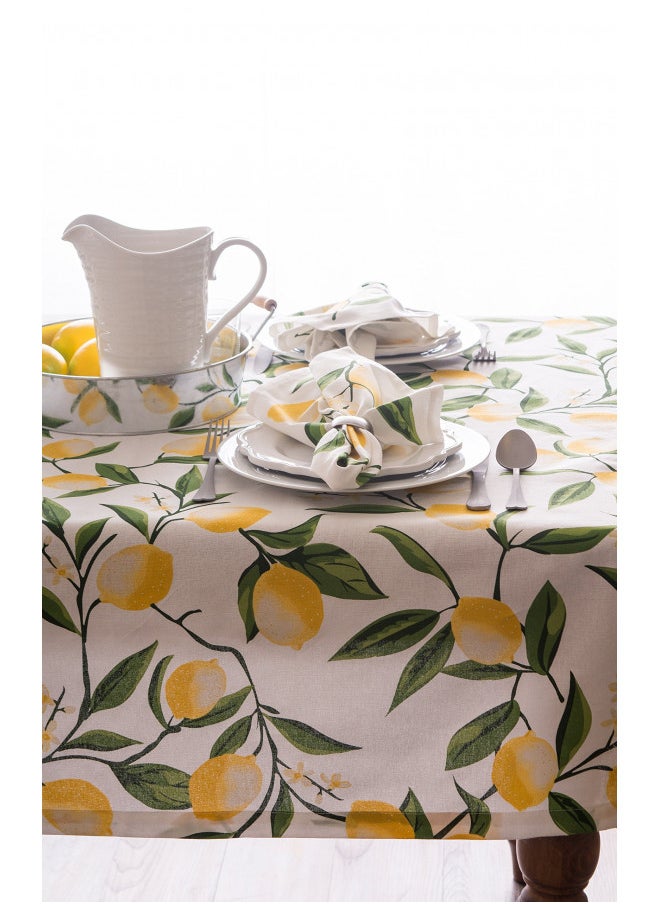 DII Lemon Bliss Tabletop Collection, Tablecloth, 60x84