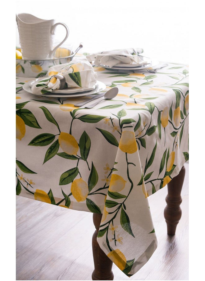DII Lemon Bliss Tabletop Collection, Tablecloth, 60x84
