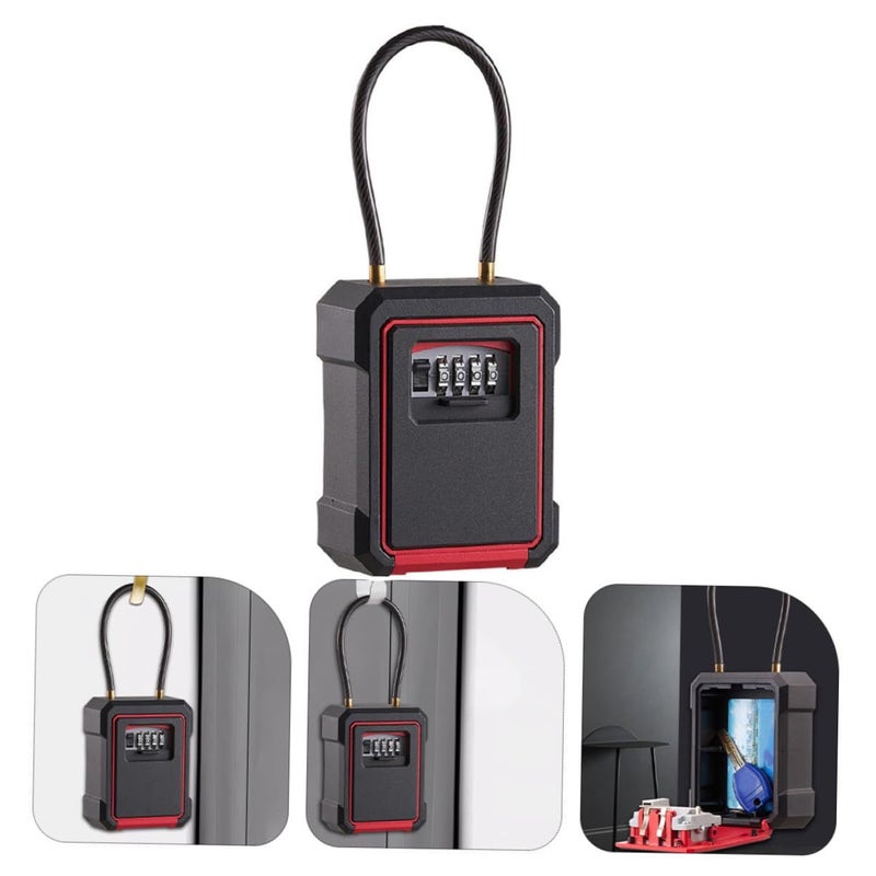 Wall Mounted Key Lock Box Secure Coded Safe for Keys USB Valuables Home Office Outdoor Weather Resistant - Image 5