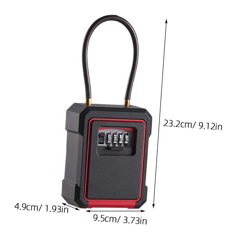 Wall Mounted Key Lock Box Secure Coded Safe for Keys USB Valuables Home Office Outdoor Weather Resistant - Image 3