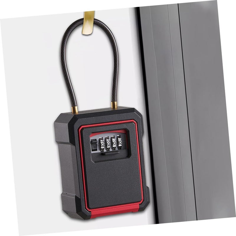 Wall Mounted Key Lock Box Secure Coded Safe for Keys USB Valuables Home Office Outdoor Weather Resistant - Image 4