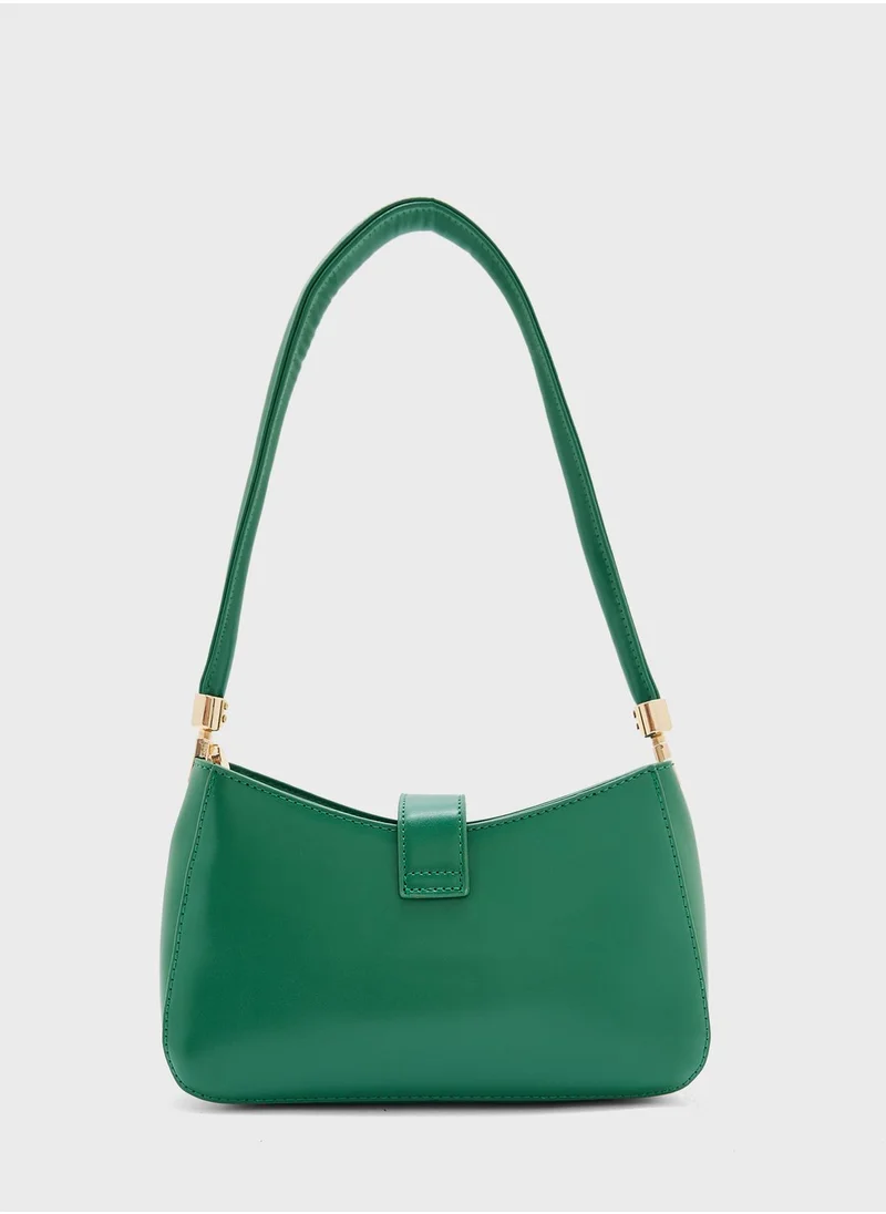 ايلا Shoulder Bag With Metal Trim Detail