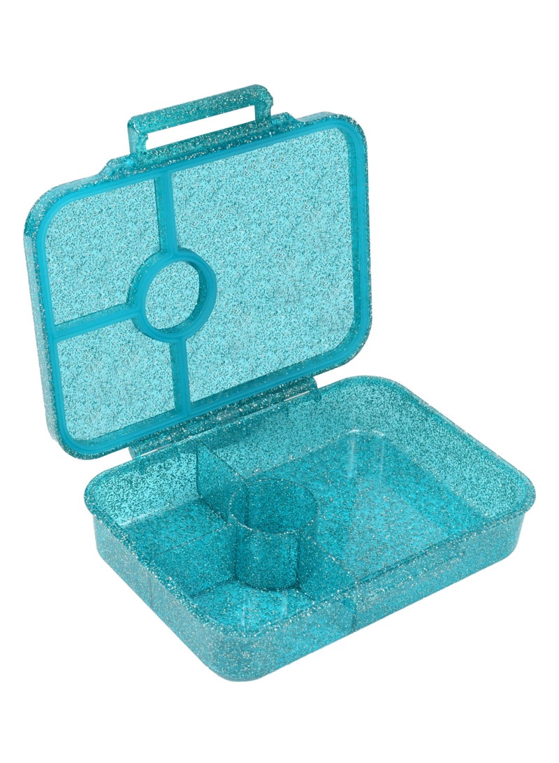ESSEN Tritan Bento Lunch Box for Kids Girls - Teal Glitter Mermaid - Image 3