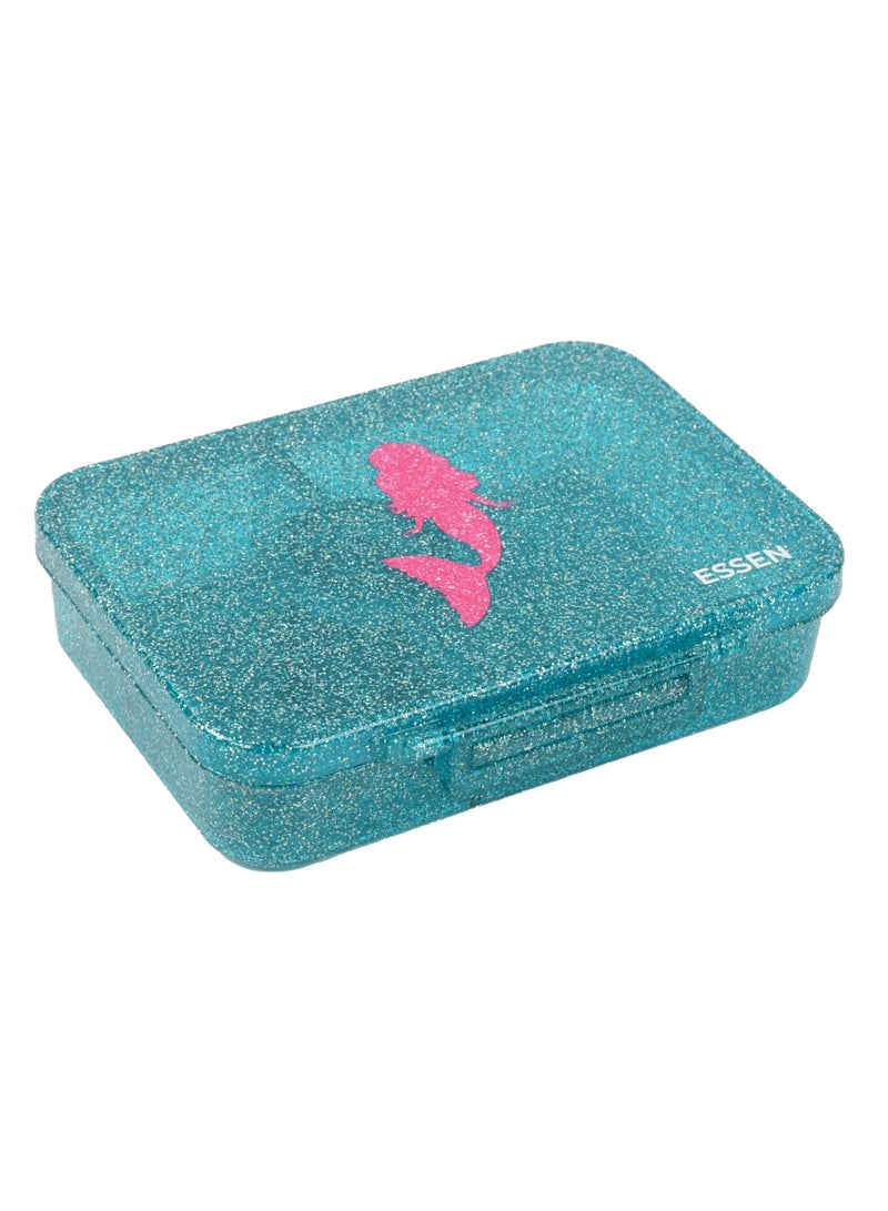 ESSEN Tritan Bento Lunch Box for Kids Girls - Teal Glitter Mermaid - Image 2
