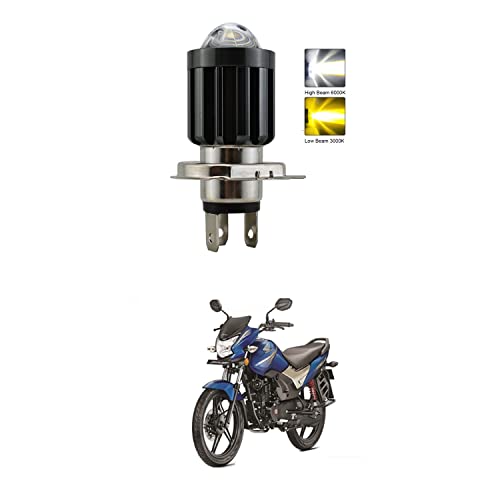 XZRTZ H4 LED Motorcycle LED Motorcycle Headlight Bulbs CSP Lens White Yellow Hi Lo Lamp Scooter Accessories Fog Lights 12V UniV-ersal For Vehicle Compatible With H-onda CB Shine Sp - Image 2