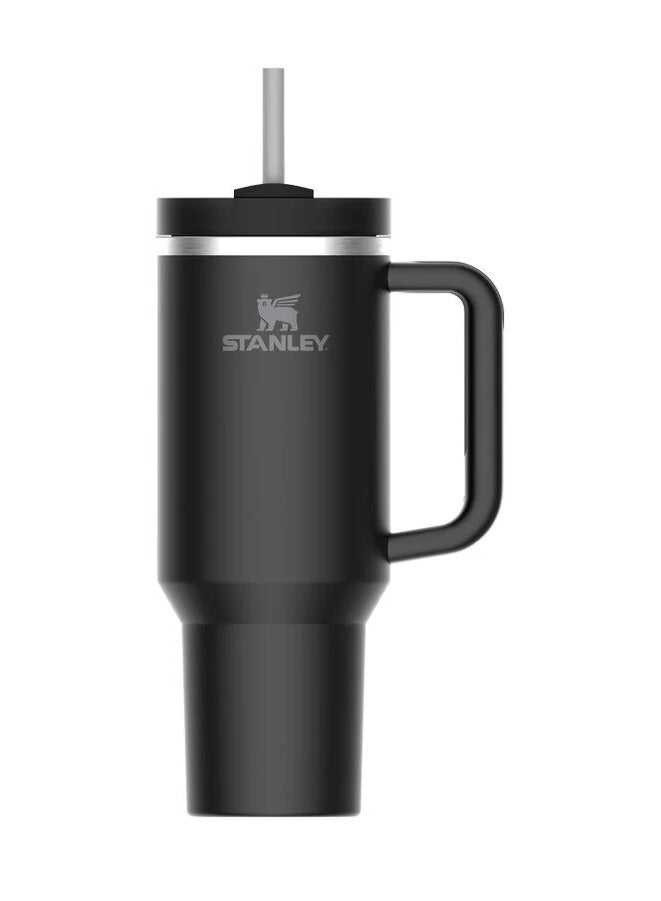 Stanley Quencher H2.0 FlowState Vacuum Insulated Tumbler – 40oz Black Stainless Steel Travel Mug with Leakproof Lid & Reusable Straw, Double-Walled Thermal Bottle Keeps Beverages Cold for 24 Hours or Hot for 7 Hours, Durable, BPA-Free & Portable Flask for Gym, Office, Travel & Outdoor Use - Image 1