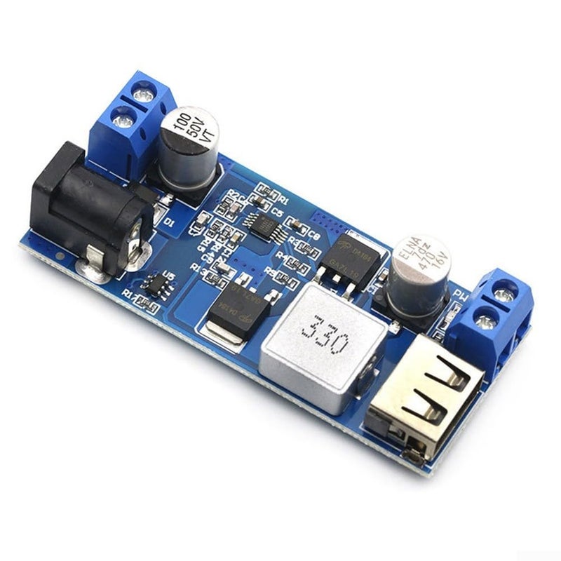 DC DC Step Down Converter 24V 12V to 5V 5A 25W USB Fast Charge for Solar Panel Vehicle Electronics - Image 2