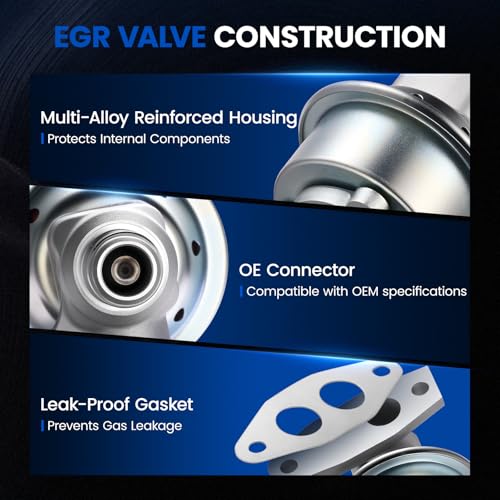 SYKRSS EGR Valve 911432 Compatible with Ford F150F250 50L58L V8 19821996 Replaces Motorcraft E8PE9H473BA Standard EGR254 Fits Bronco Econoline Vans 49L75L - Image 3