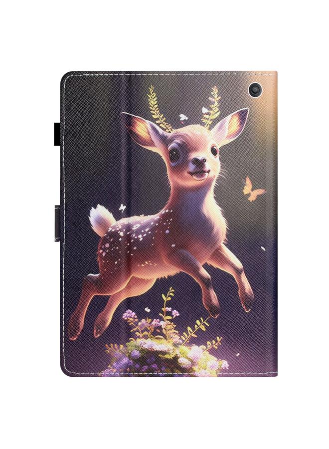 S-TOP Case For Amazon Fire HD 10 2021 Coloured Drawing Stitching Smart Leather Tablet Case - Image 3