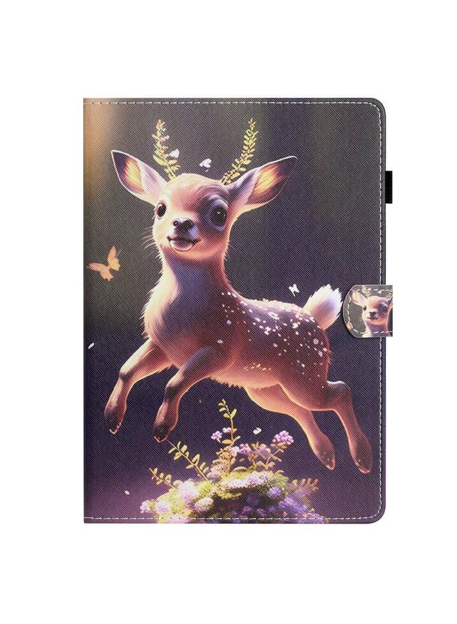 S-TOP Case For Amazon Fire HD 10 2021 Coloured Drawing Stitching Smart Leather Tablet Case - Image 2