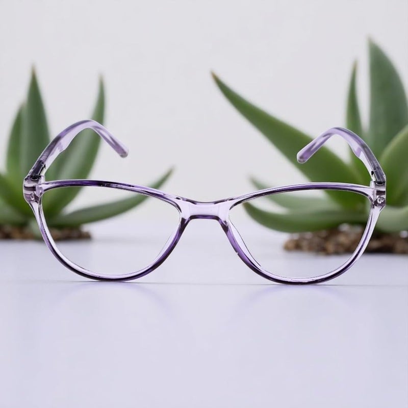 Lens + Lensplus Cateye Shape TR Full Rim Eyeglasses with Lightweight Unisex Eyewear for Men & Women | Stylish Computer & Daily Use Frame - Image 2