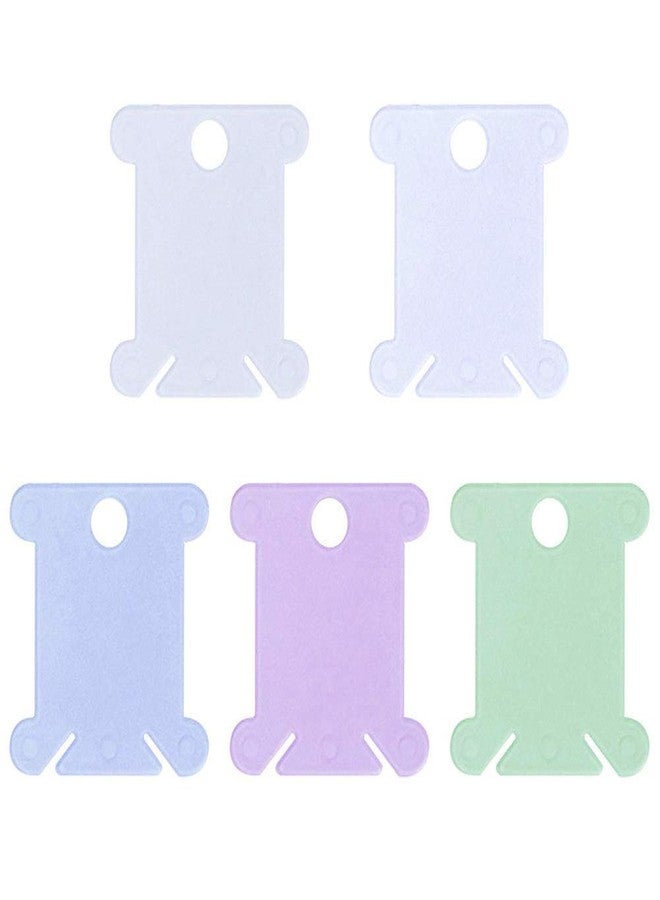 Teensery 120 Pieces Plastic Sewing Thread Winding Plate Board Assorted Color Thread String Winder Cross Stitch Embroidery Thread Bobbins Organizer Sewing Embroidery Tool - Image 1