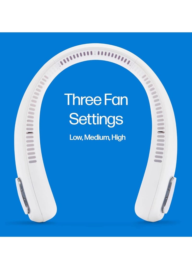 Portable Mini Neck Fan Cooling Airflow, Recharging Ultra Quiet with 3 Speed Mini Fan, Travel Outdoor Sports Office With Cooling Ceiling Fan, Unisex - Image 3