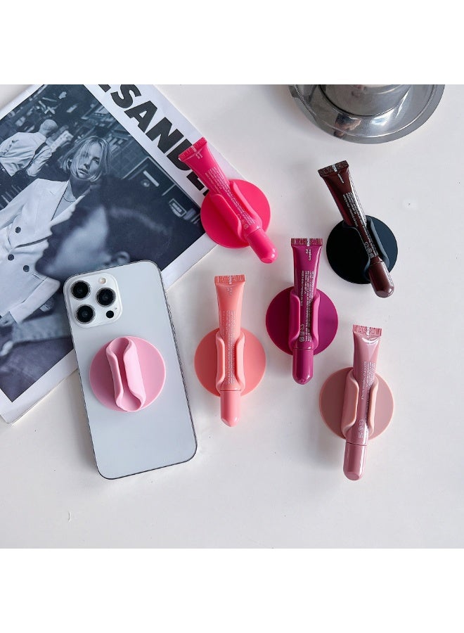 Rhode Phone case silicone back cover round 3m adhesive lip gloss lipstick holder - Image 3