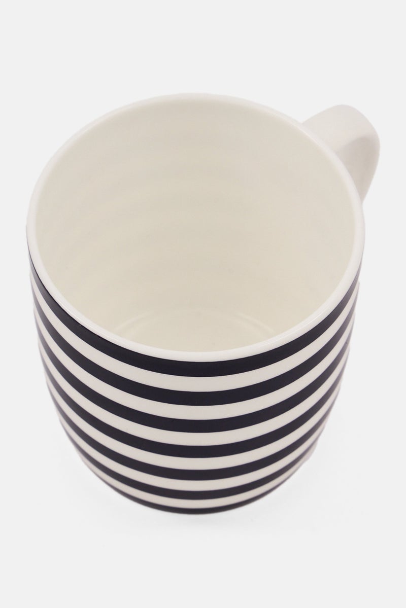 KitchenCraft Barrel Shaped Nautical Stripe Mug 425ml, Multicolor  - Image 2
