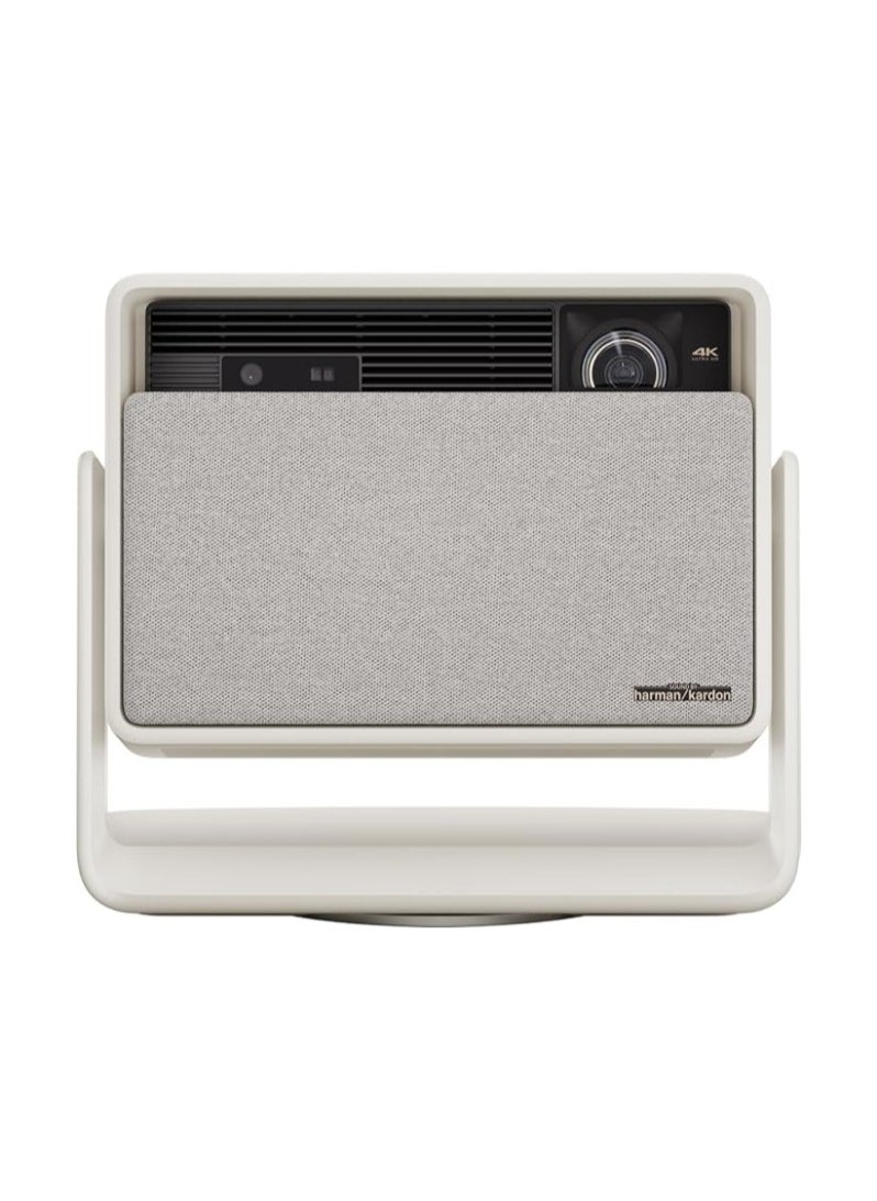 XGIMI HORIZON S Pro | 4K Long Throw Projector w/ Dolby Vision, IMAX Enhanced, Dual Light 2.0, 3720 1800 ISO Lumens, Up to 200" Screen Size, 2x 12W Harman/Kardon Speakers, Smart Screen Adaptation - Beige  - Image 1