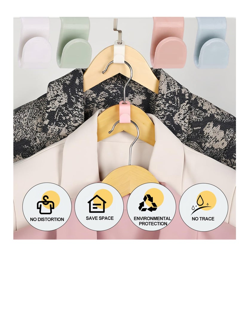 40 Pcs Wardrobe Hooks, Multi-Layer Space Saving Clothes Hanger, Wardrobe Wizard Connection Hooks for Wardrobe Closet - Image 3