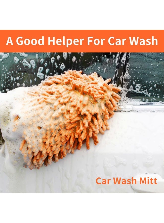 Hongmai Garden Hose Nozzle,8 Patterns Hose Sprayer High Pressure,Heavy Duty Pup Jet Dog Wash,Metal Water Hose Nozzle with Soap Dispenser,Car Wash Foam Gun with A Car Wash Mitt - Image 4