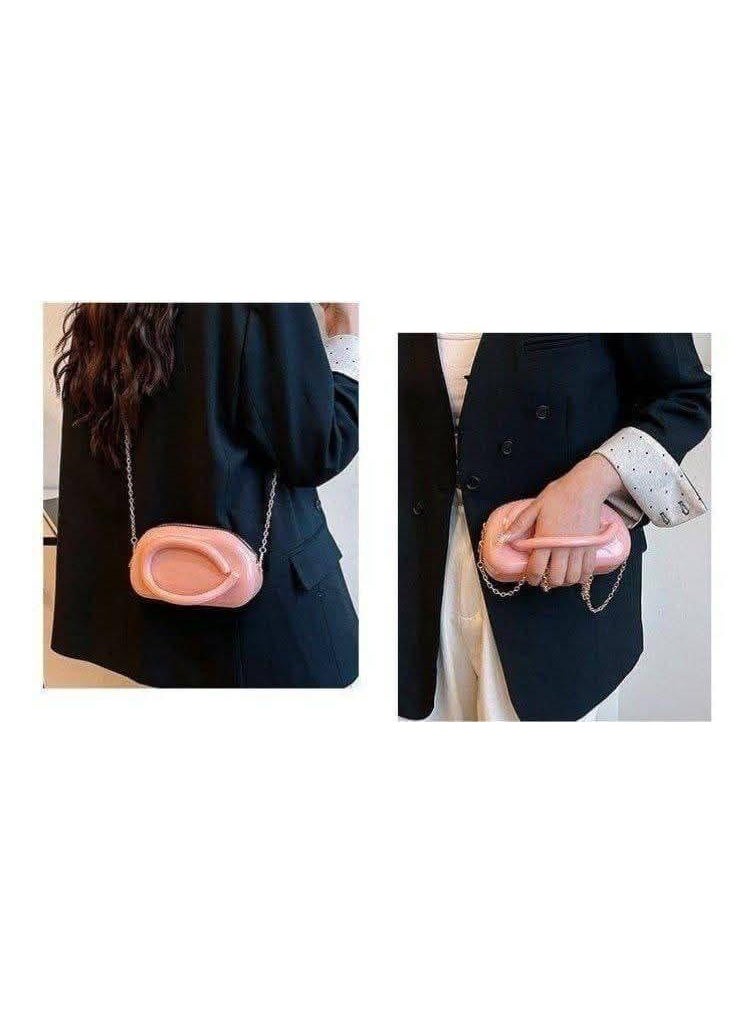Trendy mini women’s bag made from durable high-quality silicone with a modern glossy design. Lightweight and easy to carry, featuring a stylish metal chain for crossbody or shoulder wear. Small yet practical, perfect for daily outings and adding a chic modern touch to any outfit. - Image 2