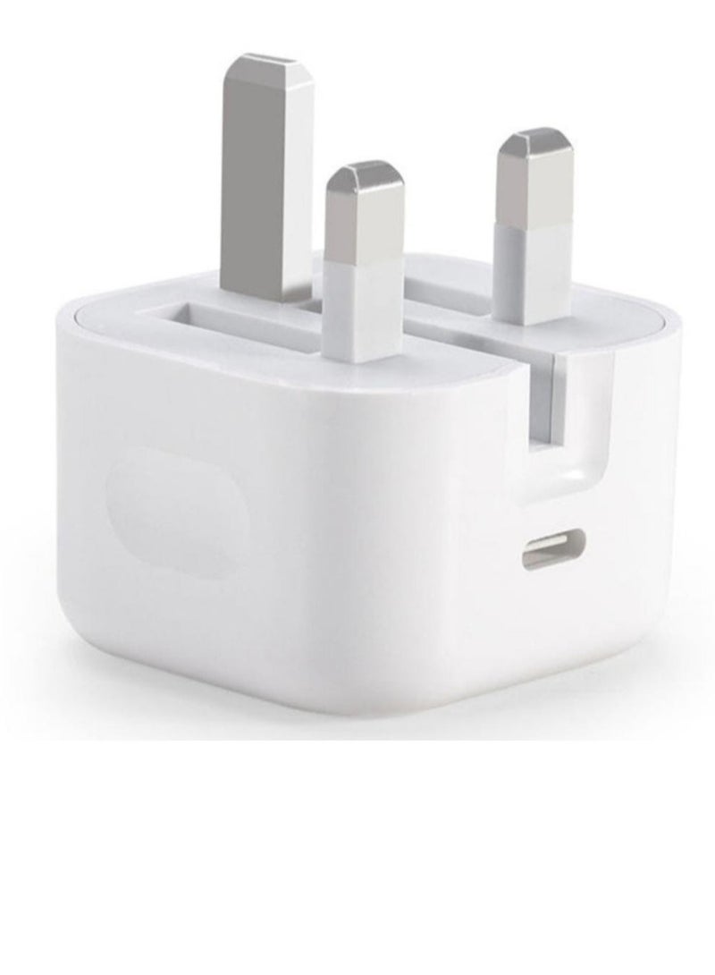 general White Wall Plug with Type C Port Compatible with iPhone 14/15/16 and Samsung Galaxy S24/S25 - Image 1