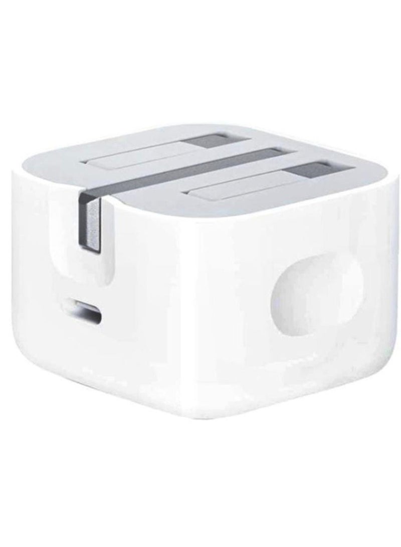 general White Wall Plug with Type C Port Compatible with iPhone 14/15/16 and Samsung Galaxy S24/S25 - Image 2