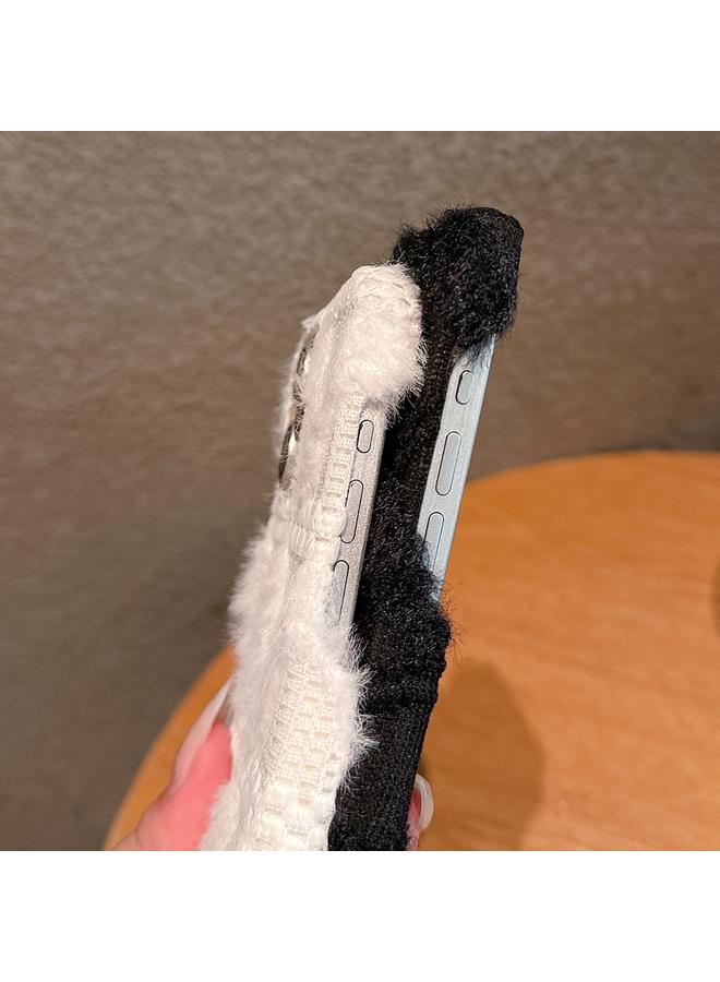 اس-توب جراب لهاتف iPhone 15 مصنوع من مادة البولي يوريثان الناعمة والهجينة مع سلسلة مفاتيح على شكل دمية - Image 4