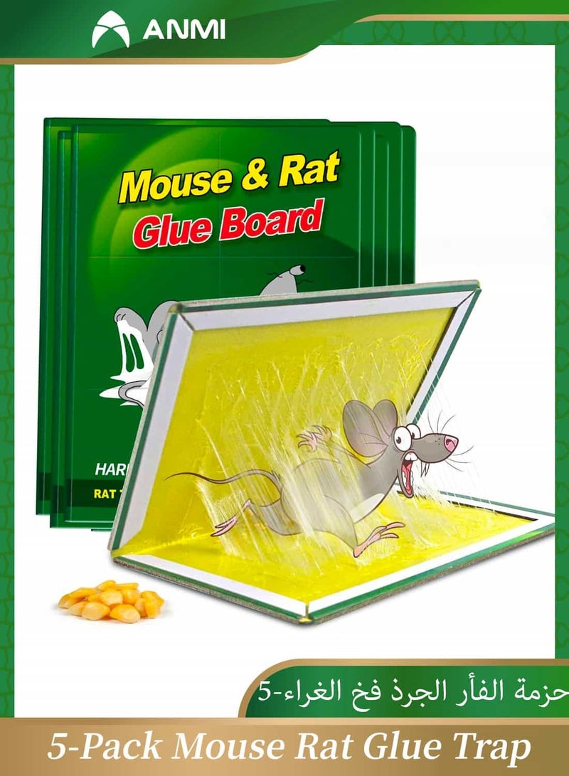 Anmi 5-Pack Mouse Rat Glue Trap, Strongly Adhesive Sticky Glue Traps for Mice, Mouse Sticky Traps - Image 1