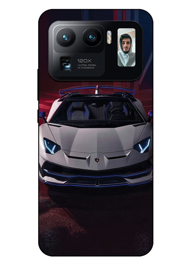 Printed Protective Case Cover For Xiaomi Mi 11 Ultra -  White Lamborghini