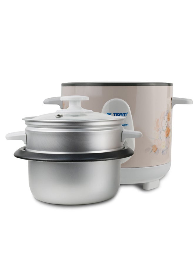TEAM - Automatic Rice Cooker 3-in-1 Functions Non-Stick Inner Pot Automatic Shut Off with Overheat Protection 0.6L - Image 1
