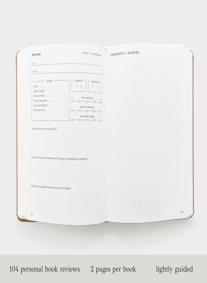 Kunitsa Co. Reading Journal - 105 reviews. Review and Track Your Reading. Book Journal for Book Lovers & Readers. Blush - Image 2