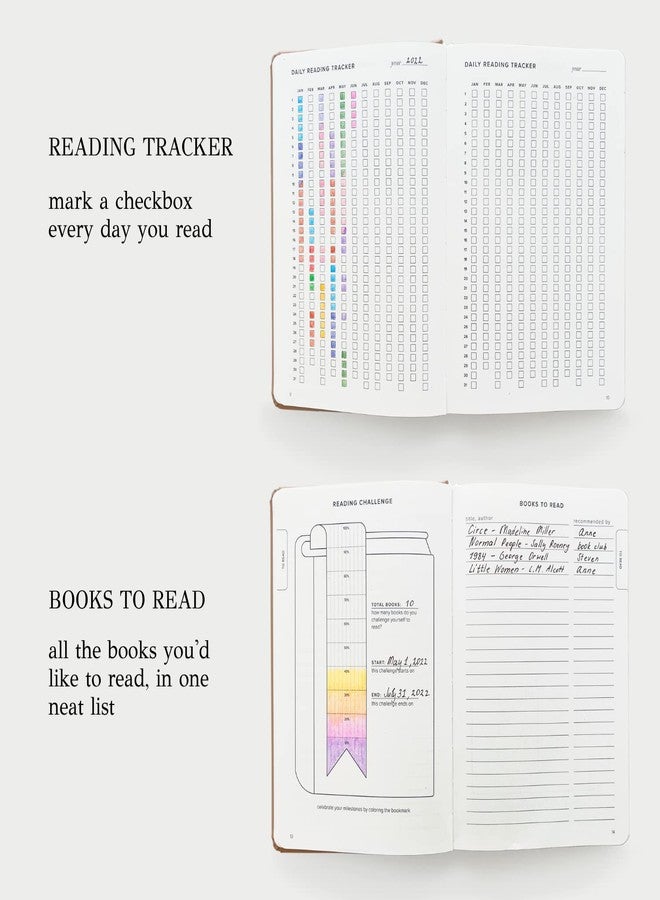 Kunitsa Co. Reading Journal - 105 reviews. Review and Track Your Reading. Book Journal for Book Lovers & Readers. Blush - Image 4