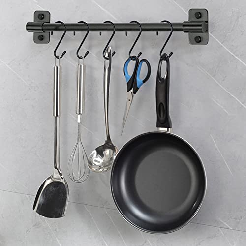 HiGift 18 Pack Large S Hooks for Hanging, 4-1/2 inch Heavy Duty Rust-Free Closet S Hook, Metal Non Slip Rubber Coated S Hooks Black for Hanging Clothes Jeans Plants Bag Belt Pan Pot Cup Towels Basket Tools - Image 5