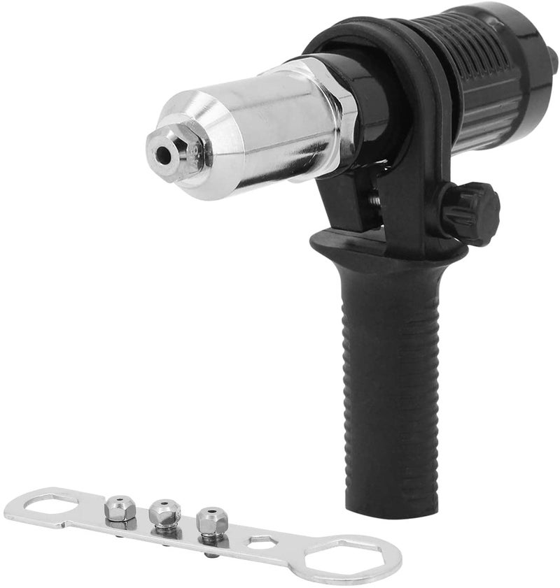 LSLANSOON Rivet Gun Adapter Kit with Handle Grip Riveter Drill Attachment Riveting Hand Tool Insert Nut for Cordless Electric Power Drill - Image 1