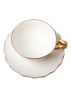 NIBEMINENT Viva Porcelain Teacup & Saucer Gold  - Image 3