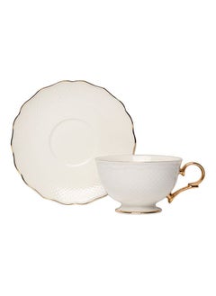 NIBEMINENT Viva Porcelain Teacup & Saucer Gold  - Image 1