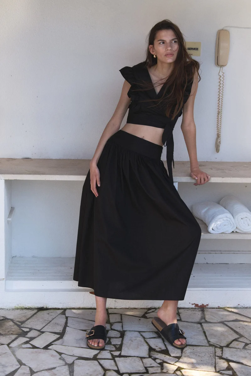 H&M Poplin maxi skirt