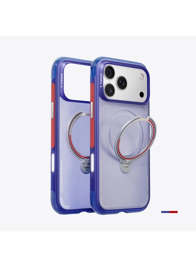 غطاء Ostand Q3 لكرة القدم الهوائية مع تقنية MagSafe لهاتف iPhone 17 Pro Max – غطاء مع حامل، حلقة دوارة 360°، حماية من السقوط بمعيار عسكري، غطاء خفيف ونحيف – أفق - Image 1