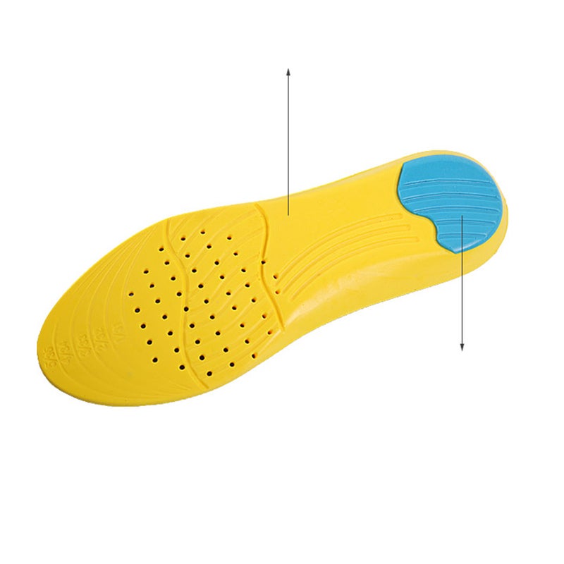 Flat Sports Insole Breathable Damping Running Can Be Cut Sweet Absorbent Shoe Pads for Women Men Sports Shoes Grey- Size L - Image 5