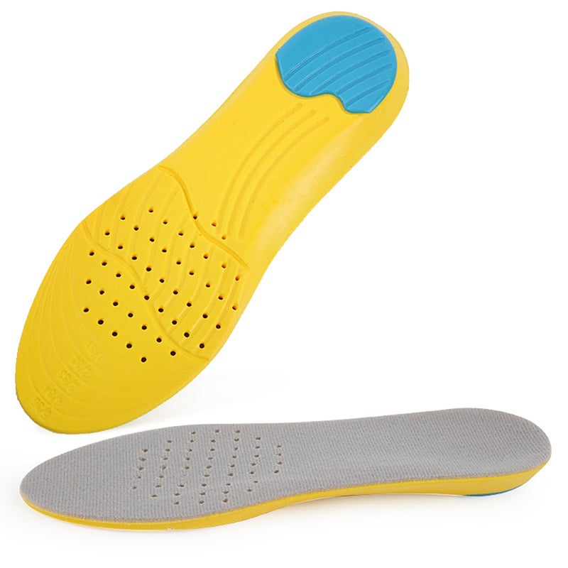 Flat Sports Insole Breathable Damping Running Can Be Cut Sweet Absorbent Shoe Pads for Women Men Sports Shoes Grey- Size L - Image 4
