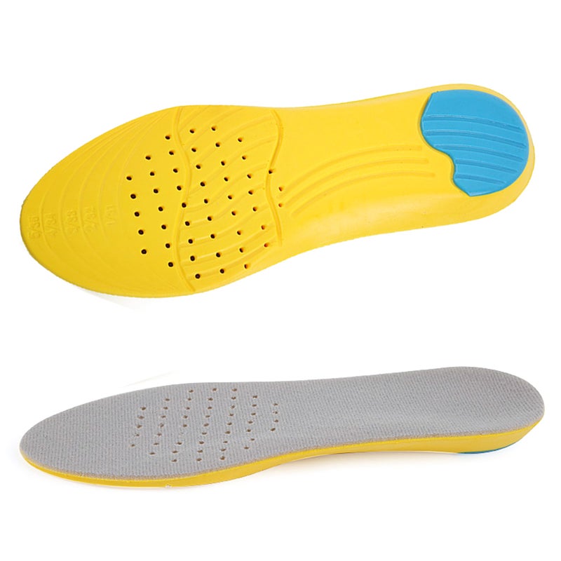 Flat Sports Insole Breathable Damping Running Can Be Cut Sweet Absorbent Shoe Pads for Women Men Sports Shoes Grey- Size L - Image 1