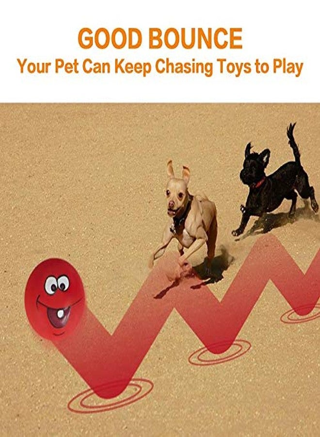 NS N-S Dog Toy,Squeaky Dog Toys Chewing Durable Teething Latex Rubber Soft Interactive Fetch Play Dog Balls with Funny Face for Puppy Small Medium Pet Dog (5PCS) - Image 5