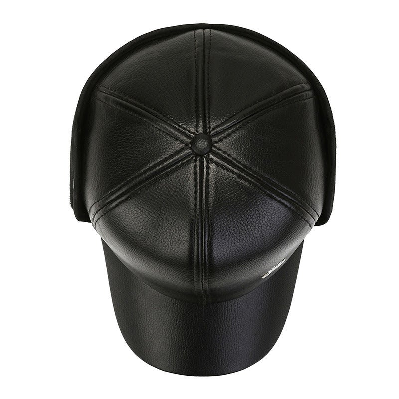 قبعات شتوية للرجال في منتصف العمر وكبار السن، قبعات جلدية، قبعات شتوية لكبار السن، جد، قبعات شتوية، قبعات دافئة، قبعات حماية الأذن للأب - Image 4