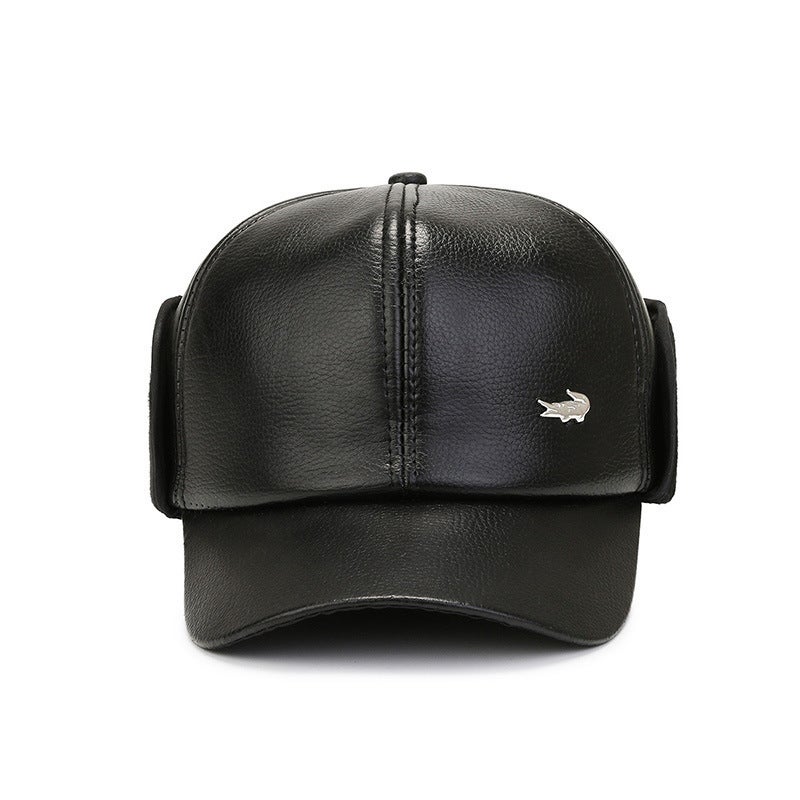 قبعات شتوية للرجال في منتصف العمر وكبار السن، قبعات جلدية، قبعات شتوية لكبار السن، جد، قبعات شتوية، قبعات دافئة، قبعات حماية الأذن للأب - Image 3