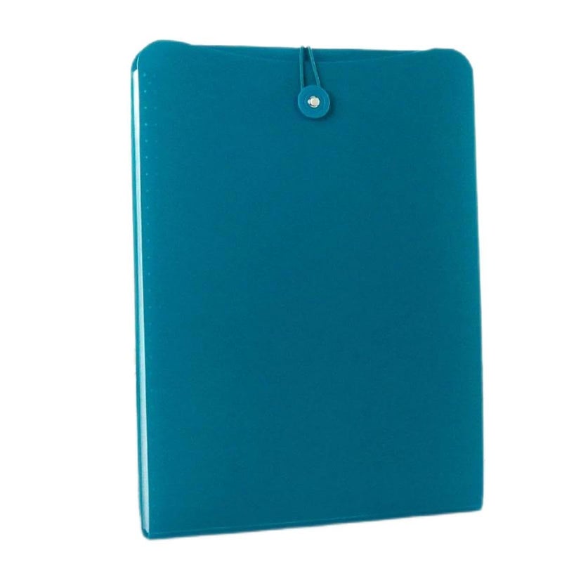Eitonbu Vertical Expanding Accordion Folder with 7 Pockets Paperwork Organizer Document Wallet Briefcase Business File Organizer Bag A4 Letter Size Elastic Rope Closure Light Blue - Image 1
