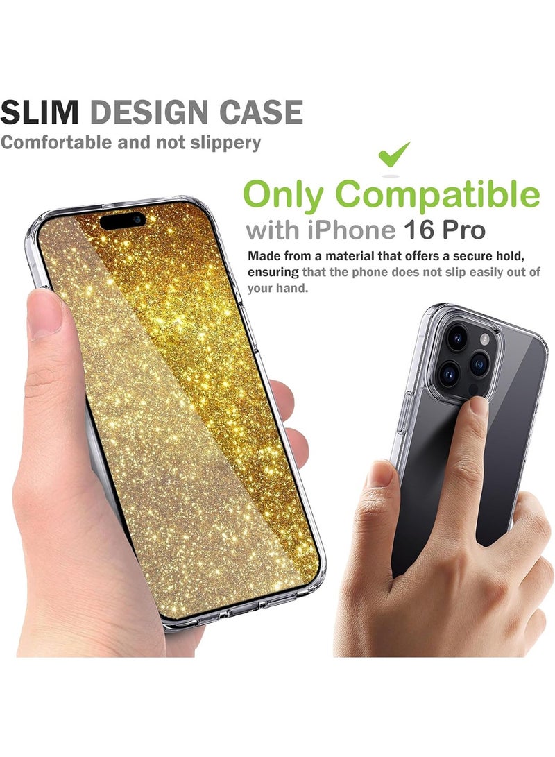 Wtech Apple iPhone 16 Pro 2024 Premium TPU Soft Corners with Hard PC Case Cover - Clear - Image 2